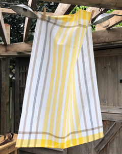Kracht Glass Cloths - Yellow Stripe
