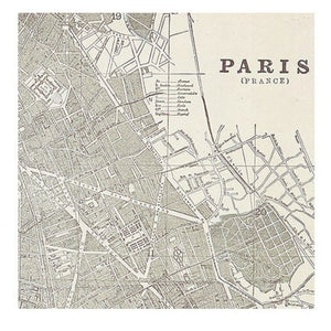 Luncheon Paper Napkin - Paris Map