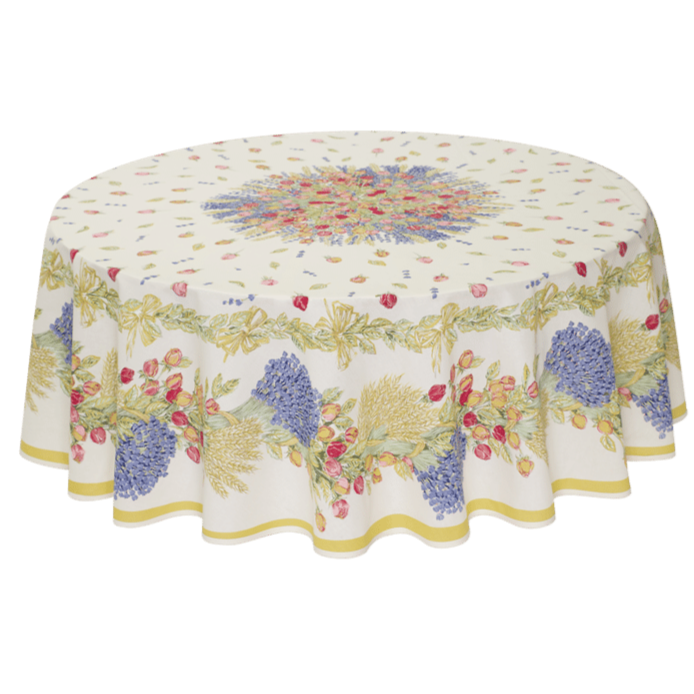 Lavender & Roses Round Tablecloth