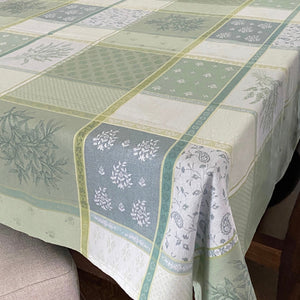 Jacquard 70" Square - Cotton - Val Bonne Green