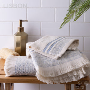 Lisbon Organic Towels - Blue