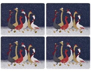 Pimpernel Placemats Luncheon Size - Xmas Geese