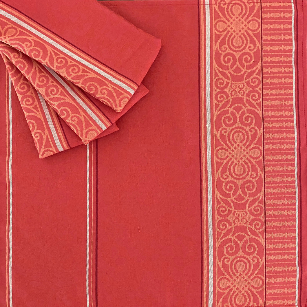 Jacquard Napkin - Grignon Rouge