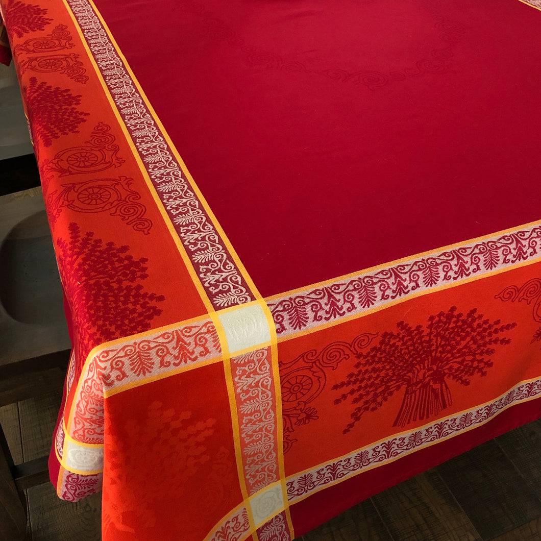 Jacquard Polyester - Lavandière Carmine