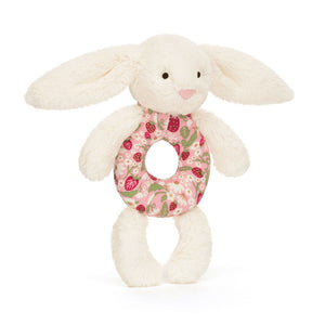 JC Baby - Blossom Cream Bunny 'Berry'  Ring Rattle