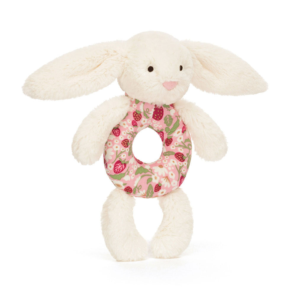 JC Baby - Blossom Cream Bunny 'Berry'  Ring Rattle