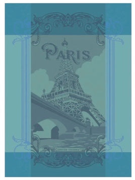Garnier-Thiebaut Tea Towel - Paris Seine Turquoise