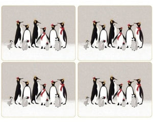 Pimpernel Placemats Luncheon Size - Xmas Penguins