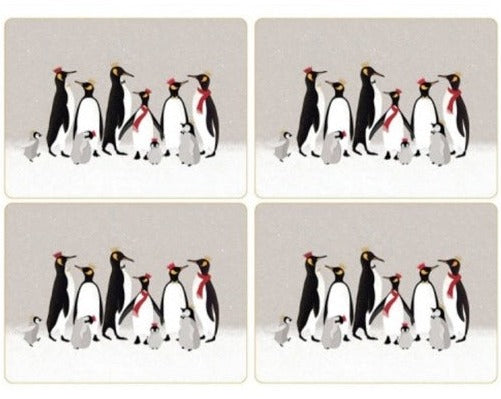 Pimpernel Placemats Luncheon Size - Xmas Penguins
