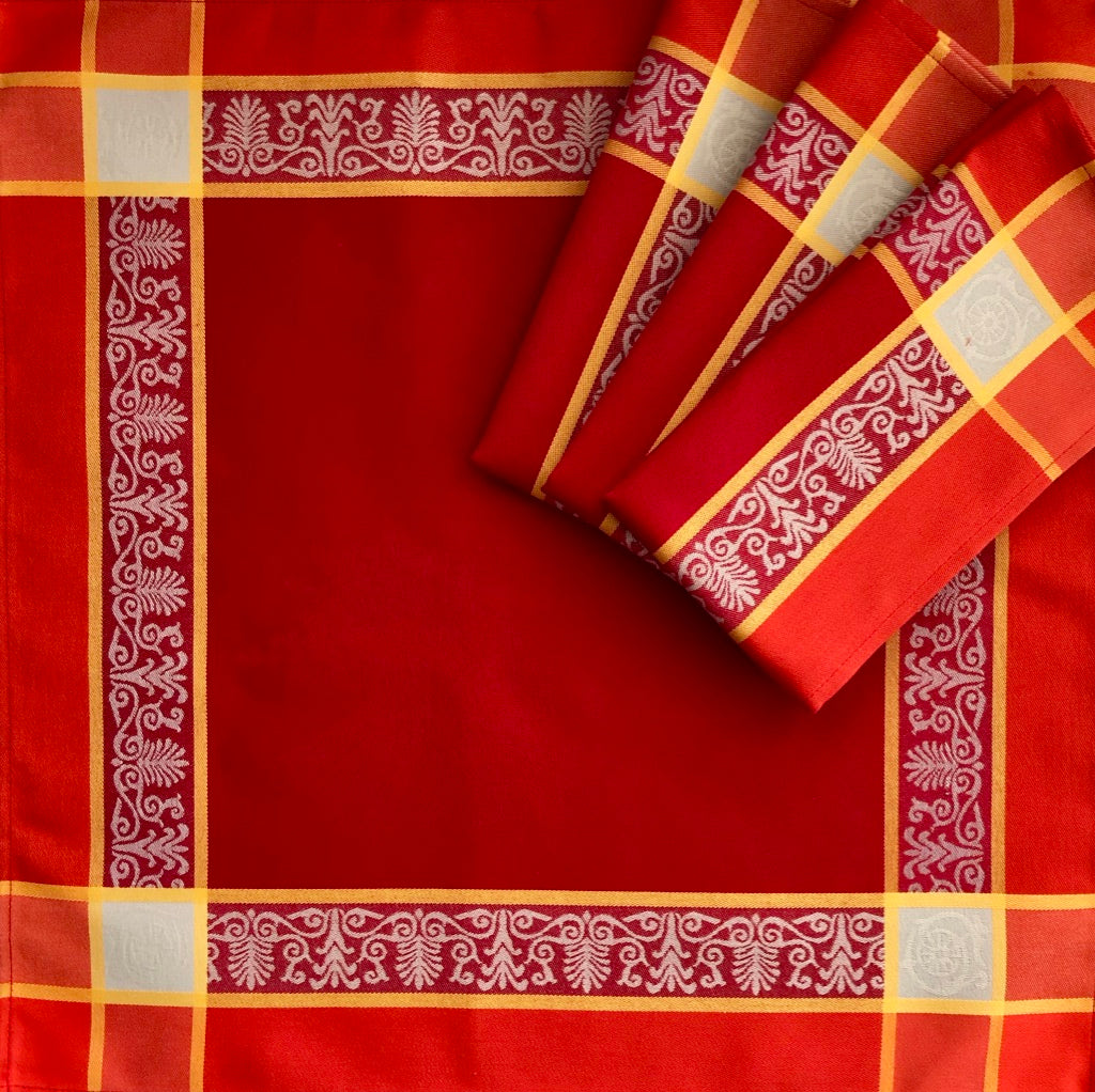 Jacquard Napkins - Lavandière Carmine