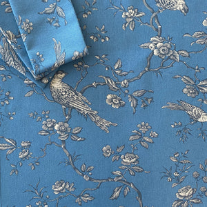 Toile Napkin - Regal Birds - Blue