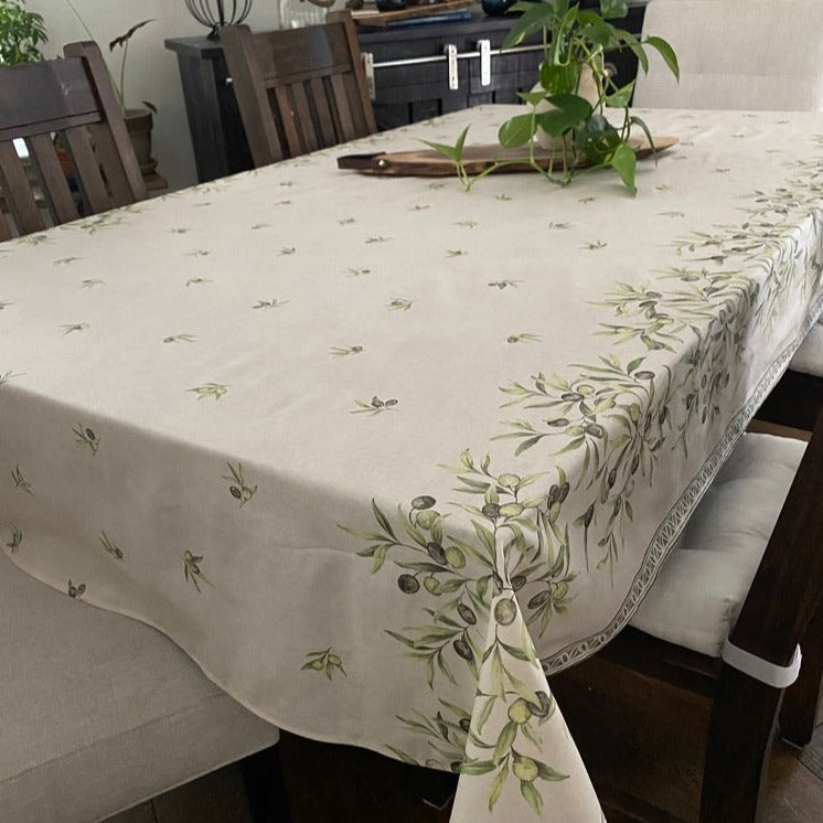 Oliveraie Double Border Cotton Tablecloth