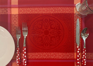 Jacquard Placemat - Chamaret Rouge