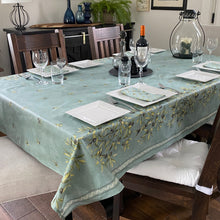 Load image into Gallery viewer, Oliveraie Double Border Rectangular Tablecloth - Coated Cotton
