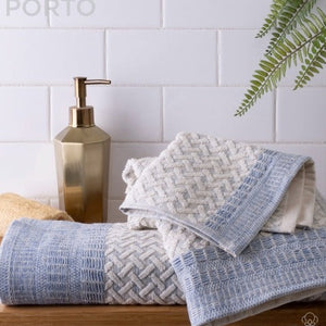 Porto Organic Cotton Towels - Blue