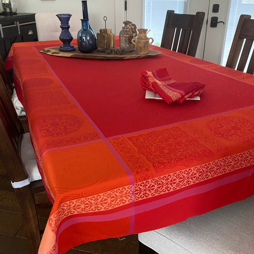 Jacquard Polyester - Chamaret - Rouge