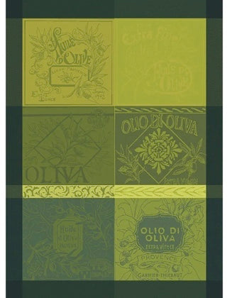 Garnier-Thiebaut Tea Towel - Olives Vintage Green