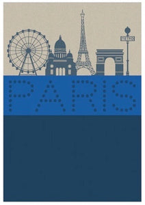 Jacquard Français Tea Towel - Paris Lumière - Blue