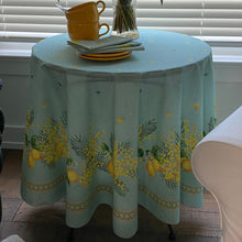 Load image into Gallery viewer, Citron Mimosa Round Tablecloth
