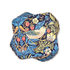 Pimpernel Coasters - Strawberry Thief - Blue