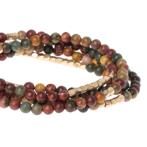 Wrap Bracelet/Necklace - Majestic Jasper - Stone of Serenity