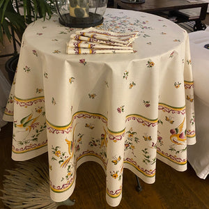 Moustier Round Coated Tablecloth