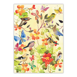Michel Tea Towel - Birds & Butterflies