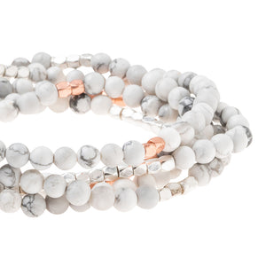 Wrap Bracelet/Necklace - Howlite - Stone of Harmony