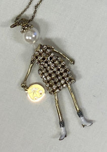 Gogo Doll Necklace - Gold Bling