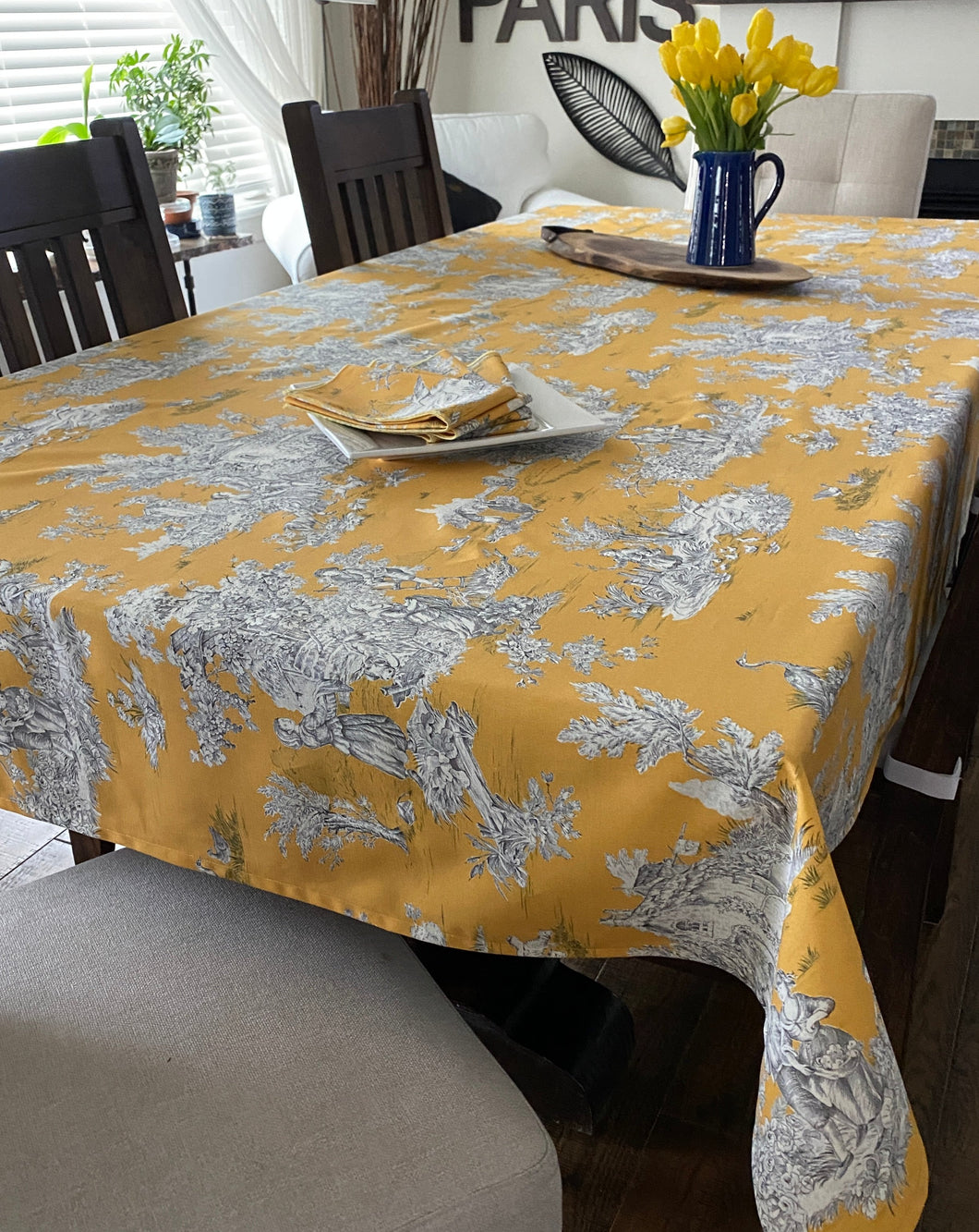 Toile Tablecloth - Yellow