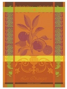 Garnier-Thiebaut Tea Towel - Les Oranges Sanguine