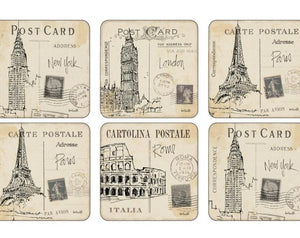 Pimpernel Coasters - Postcard Sketches