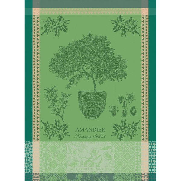 Garnier-Thiebaut Tea Towel - Amandier en Pot Vert