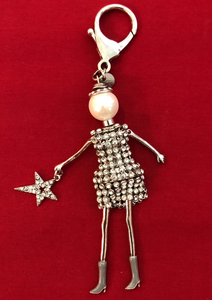 Gogo Doll Key Chain - Silver Bling