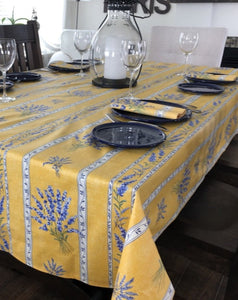 Valensole Rectangular Tablecloth 140" Long - Yellow
