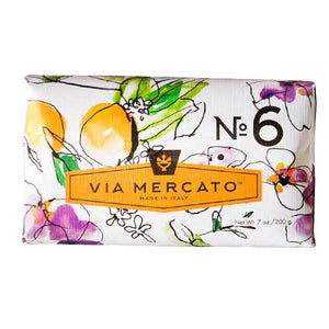 Via Mercato Soap No.6  Fig, Orange Blossom, & Cedarwood