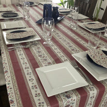 Load image into Gallery viewer, Beaucaire Rectangular Tablecloth - Linear Design
