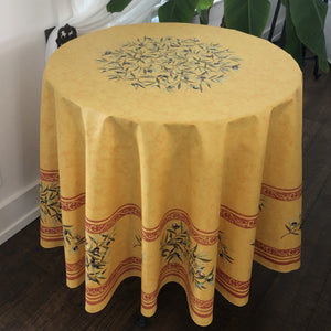 Olive Round Tablecloth