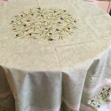 Load image into Gallery viewer, Olive Round Tablecloth
