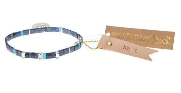 Bracelet - Good Karma Miyuki - Brave - Midnight/Sparkle/Silver